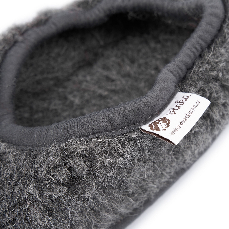 Wool Ballerina Pumps Dark Grey