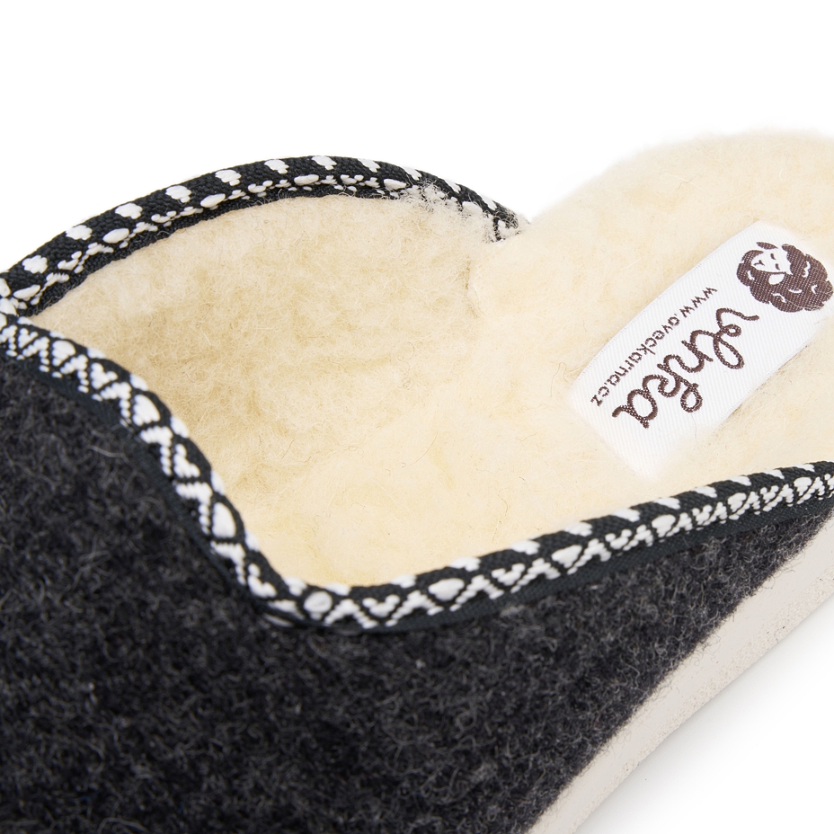 Women’s Wool Slippers Dark Grey