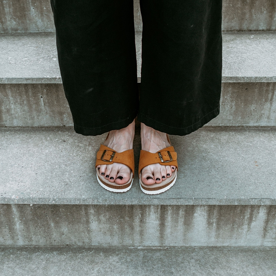 Women's “Laura“ Orthopaedic Cork Sliders Beige