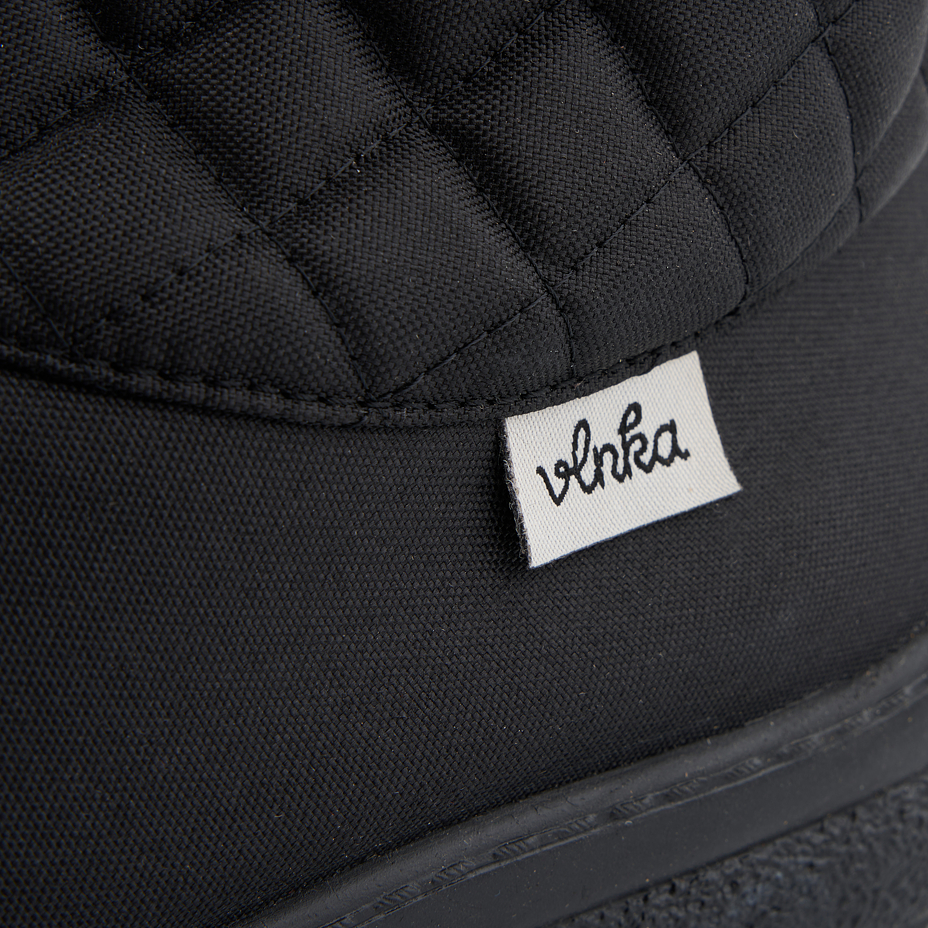 Women’s Zip-Up Quilted Snow Boots Black