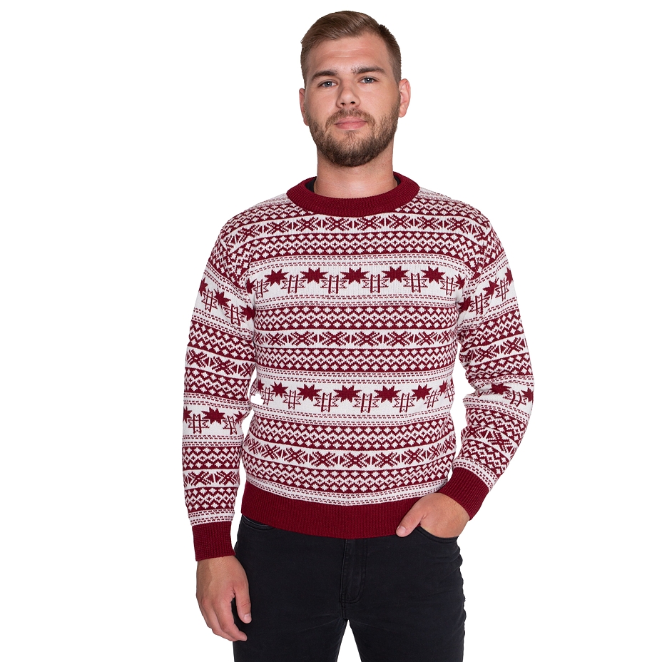 Vlnka Wool Sweater in Nordic Design S20 Red