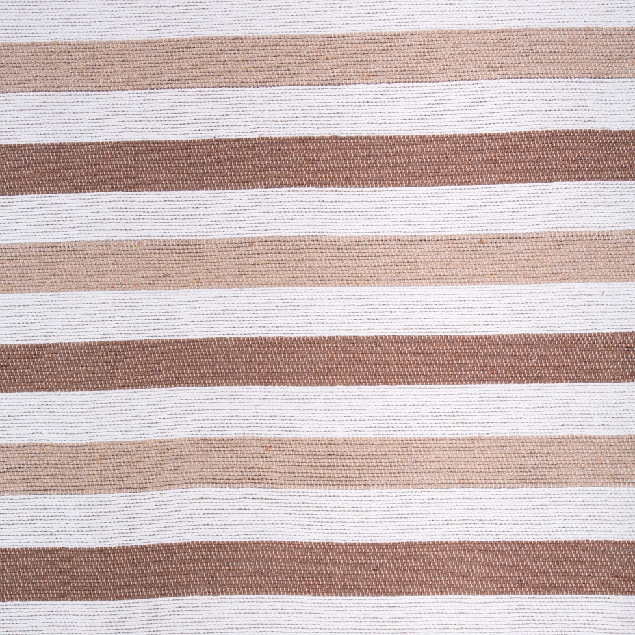 Cotton Rug Brown Stripe