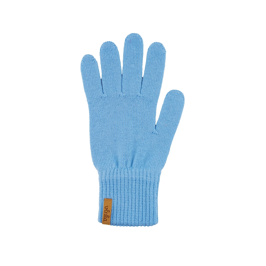 Finger Merino wool gloves Light Blue