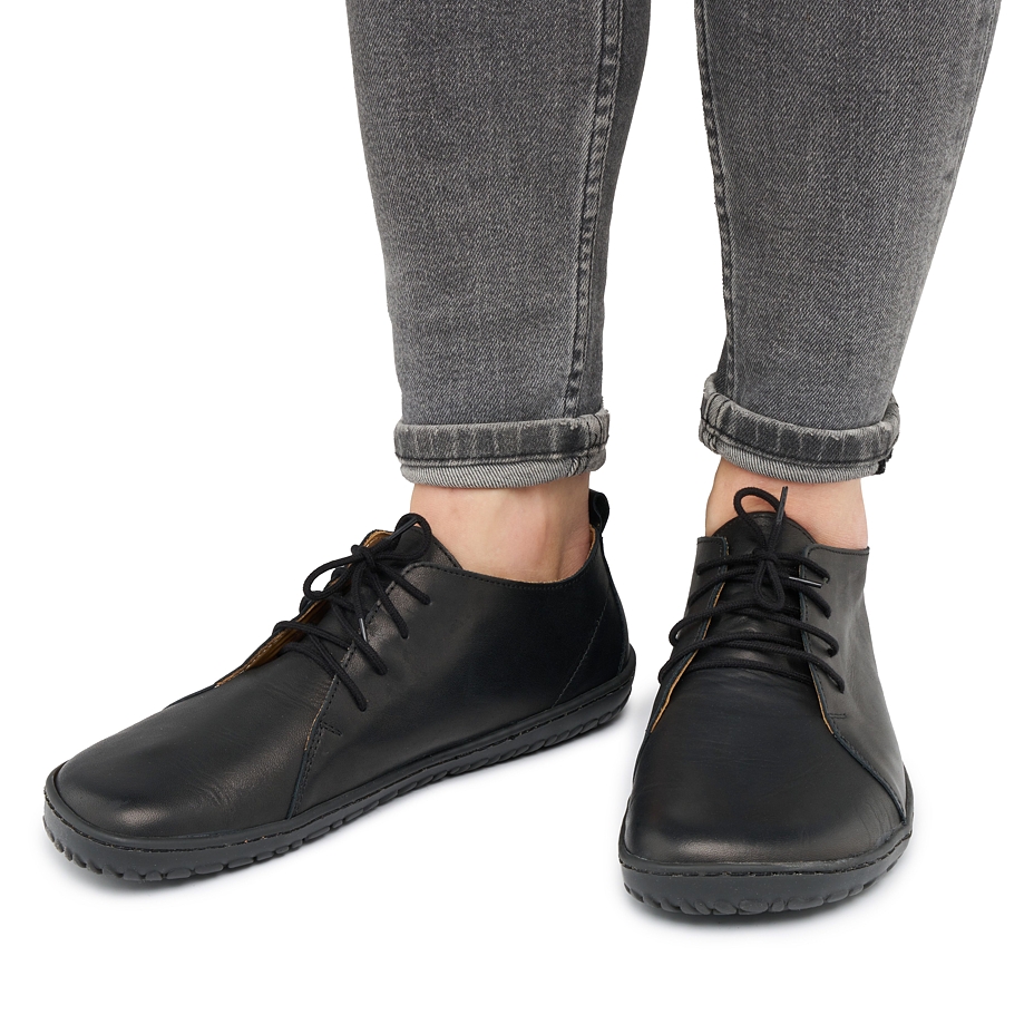 Women’s Olivie Leather Barefoot Shoes Black