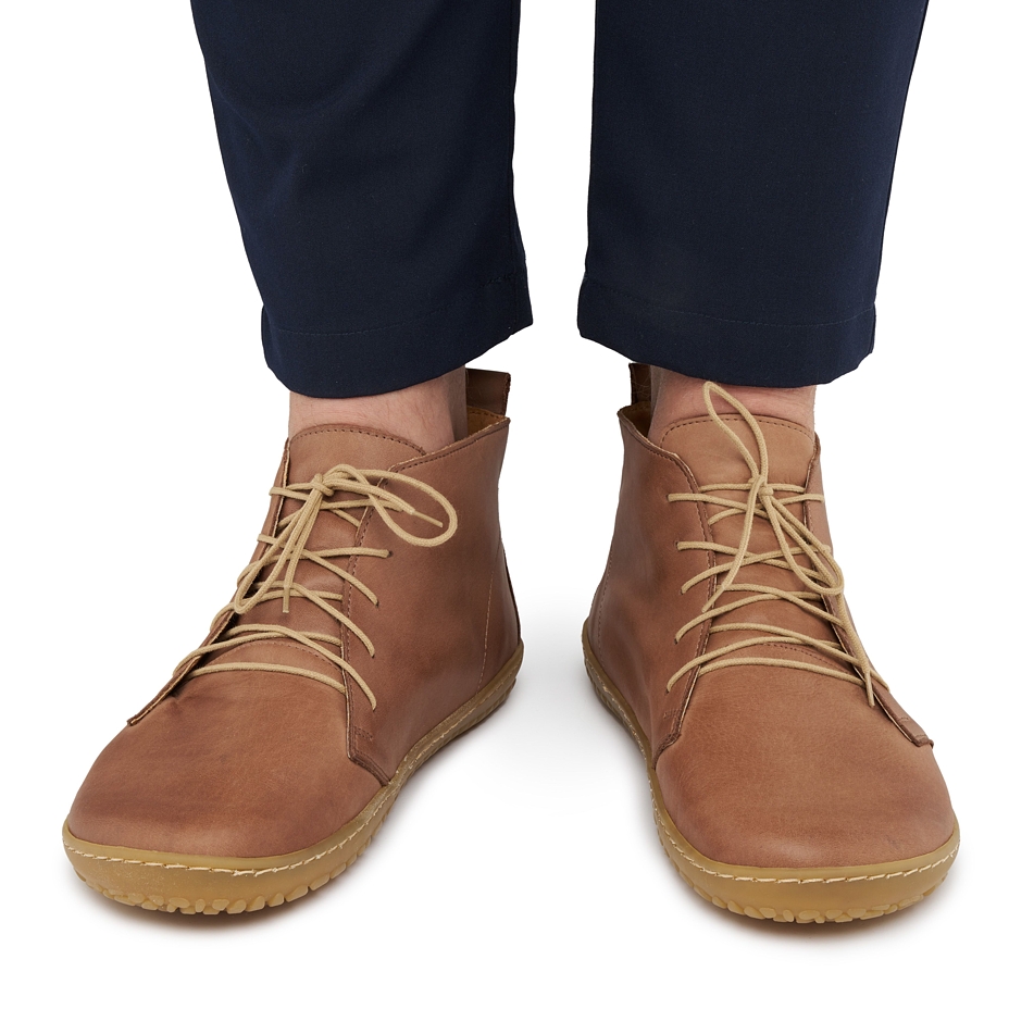 Men’s Ondrej Leather Barefoot Shoes Brown