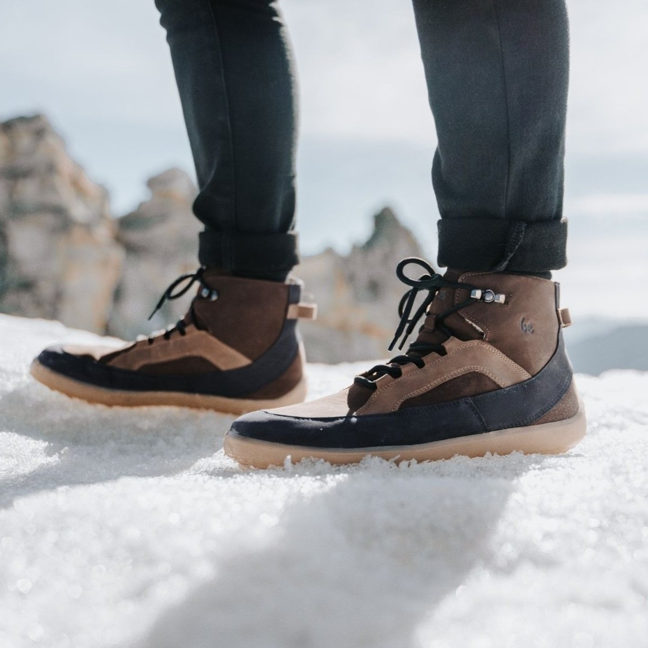 Be Lenka York Leather Ankle Barefoot Boots Brown