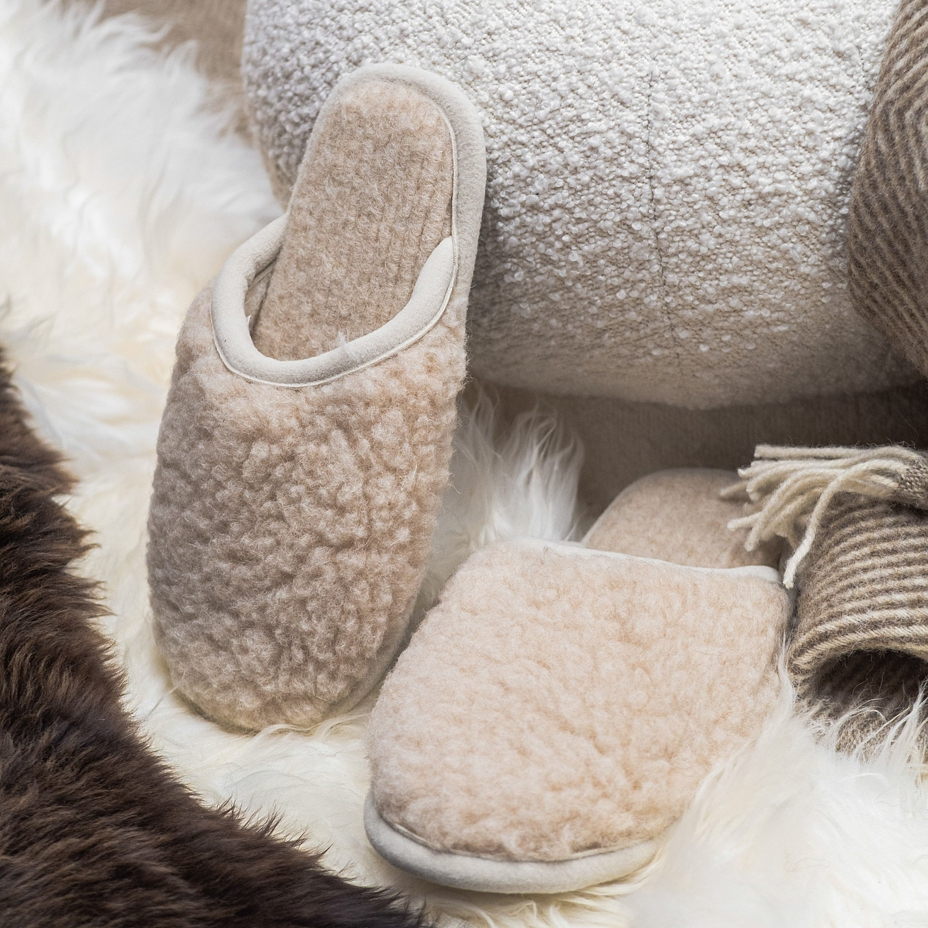 Wool Slippers Natural