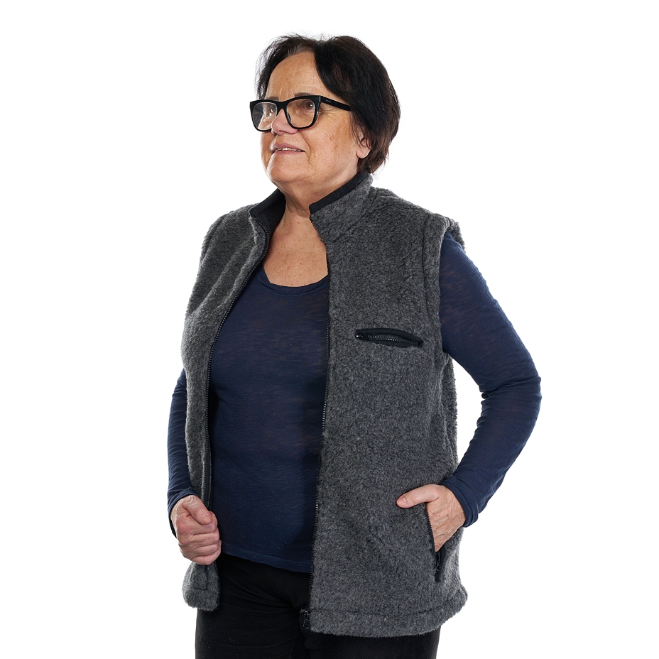 Sport Style Wool Vest Dark Grey