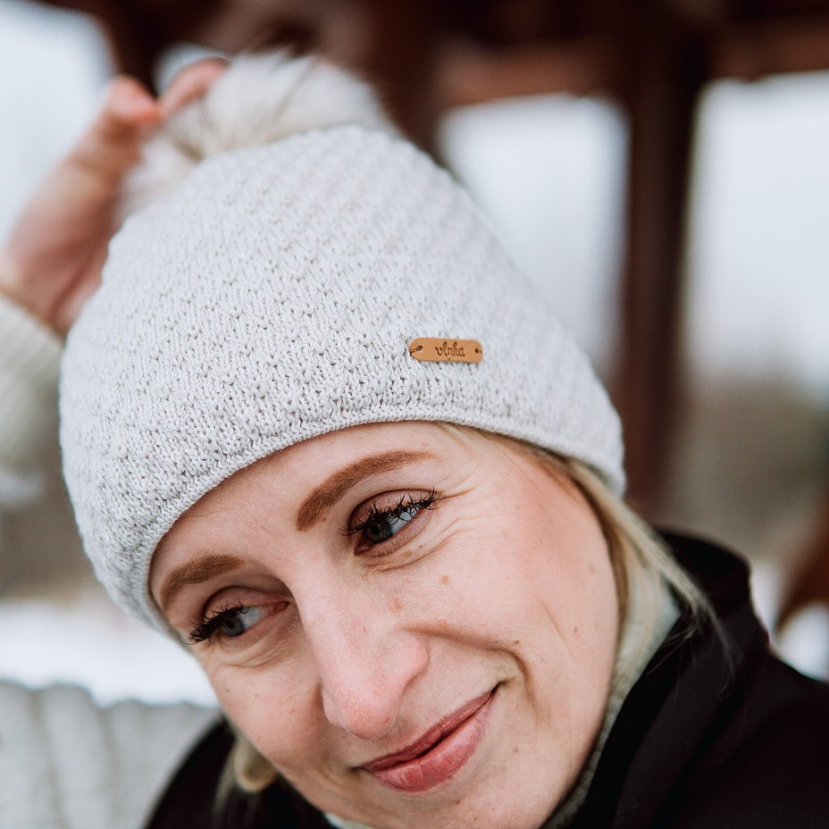 Vlnka Woolly Hat V01 Natural White