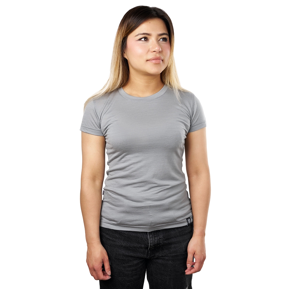 Women’s Merino Short Sleeve T-shirt Woolee Grey