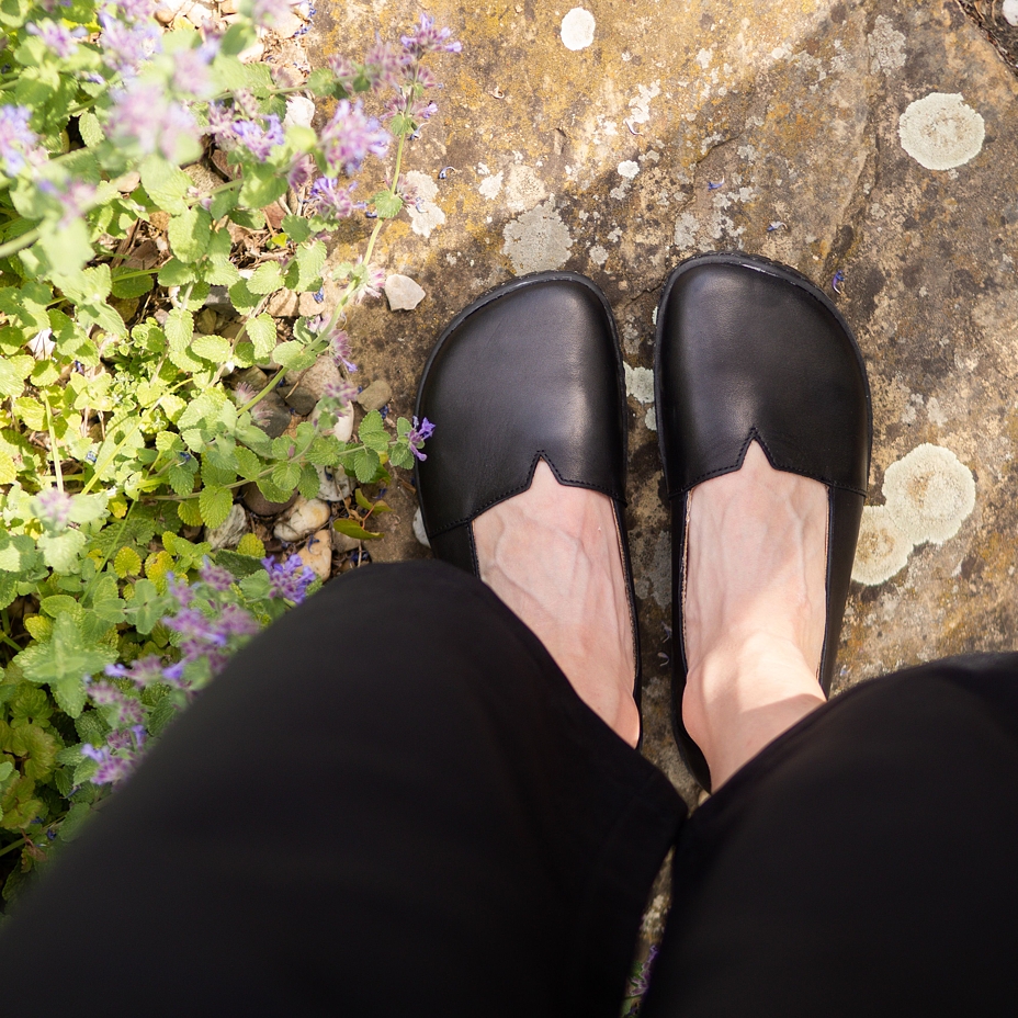 Women’s Odeta Barefoot Leather Ballerina Pumps Black