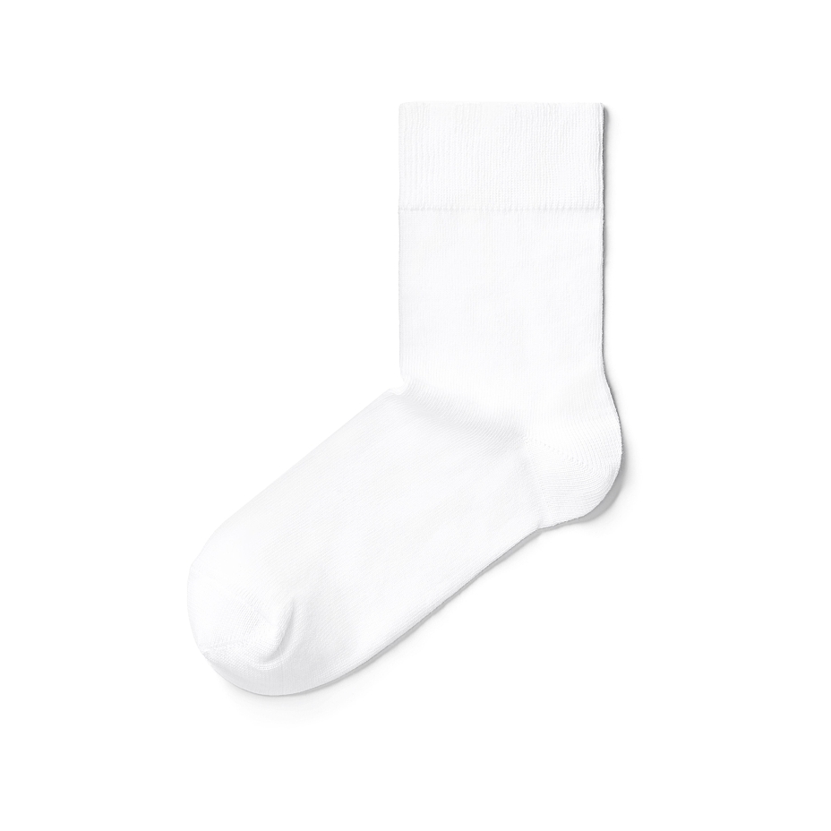 Loose Top Cotton Socks White