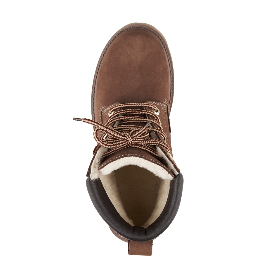 Fluffy farmer's boots Woolee Brown