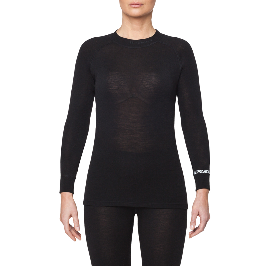 Women's Performance Merino WARM THERMOWAVE Top Black