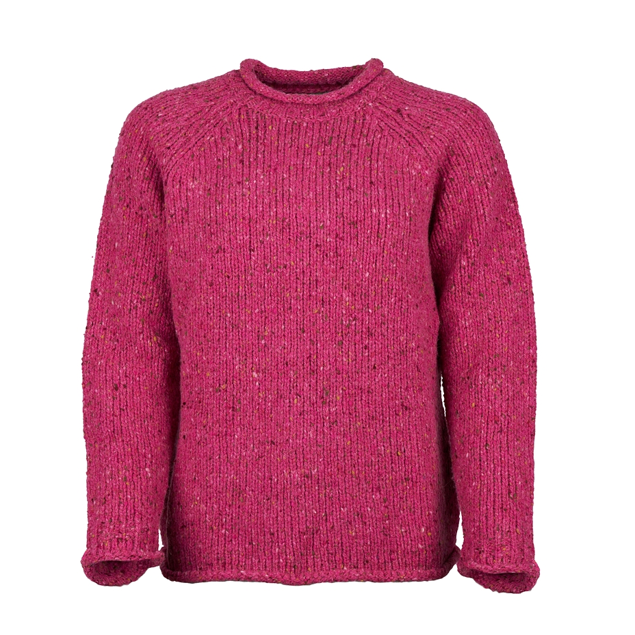 Women's wool sweater pullover pink