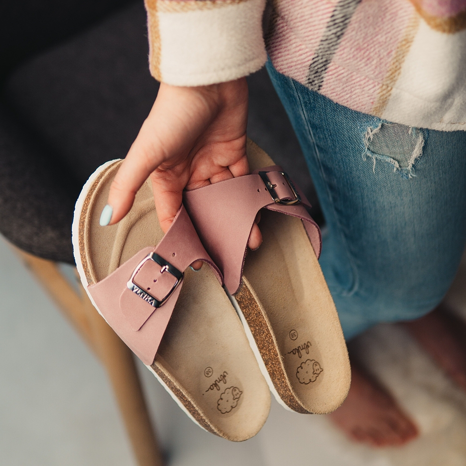 Women's Laura Orthopaedic Cork Sliders Pink