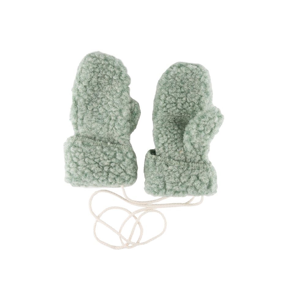 Children's Sheep Wool Mittens Green
