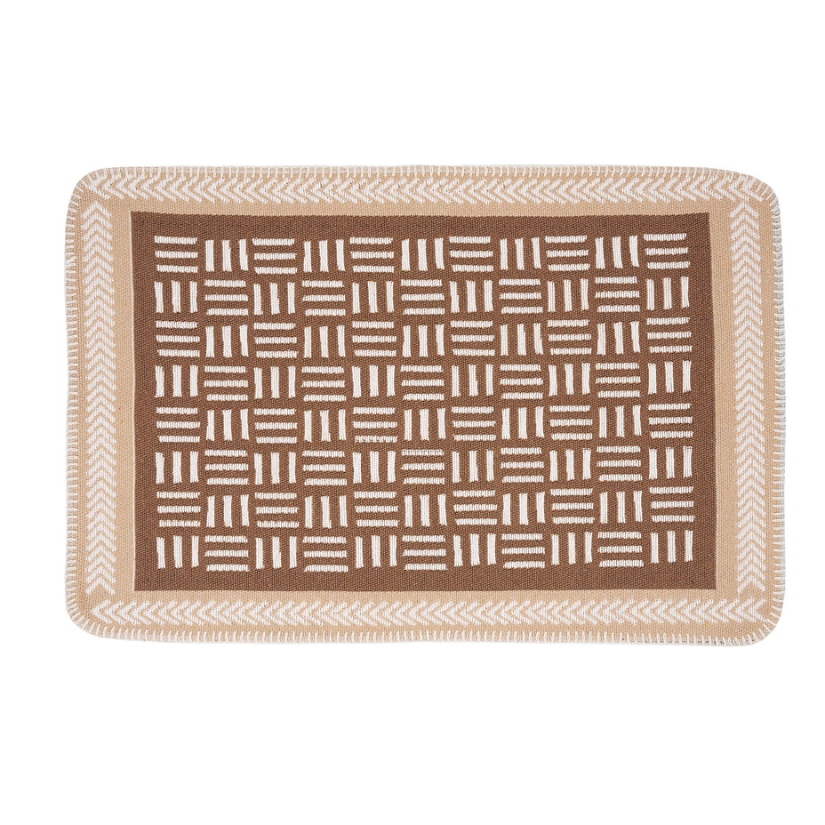 Cotton Bathroom Mat Set Brown