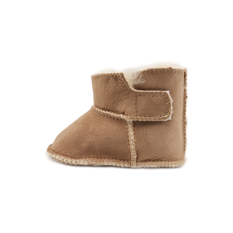 Children's Booties with Lambskin Fur Beige