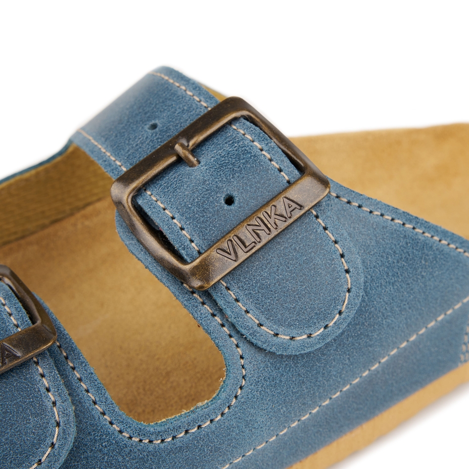 Men's cork anatomical slip-on shoes Alex blue