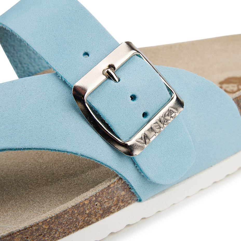 Women's cork anatomical slip-on shoes Vanda blue