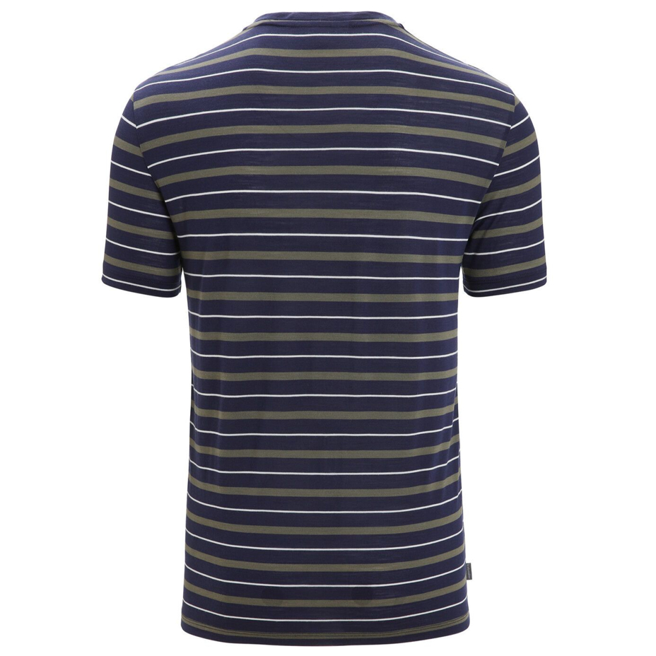 Men's T-shirt Merino Blend Wave SS Tee Stripe Icebreaker Loden