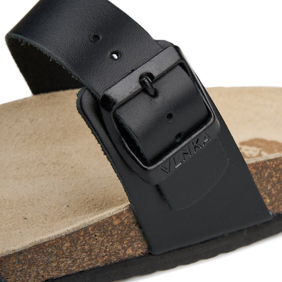 Women's cork anatomical slip-on shoes Viola black