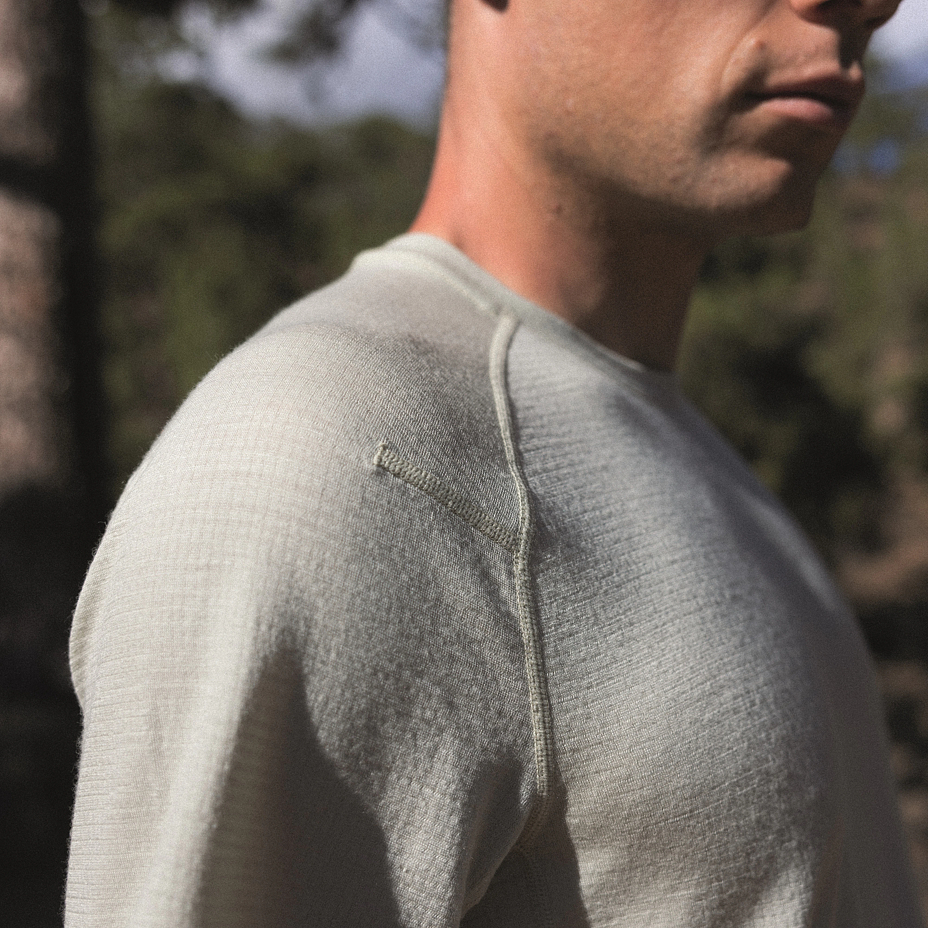 Men's T-shirt Merino 200 Waffle Elevation SS Tee Icebreaker Aschen