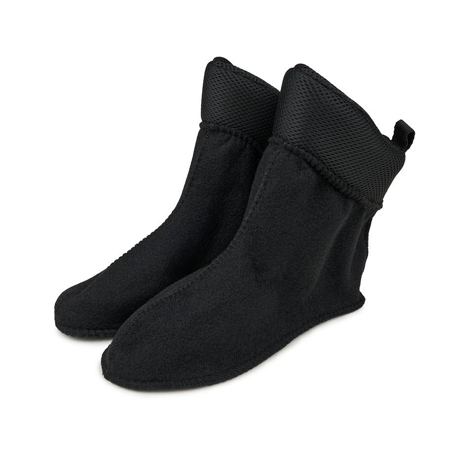 Insulated men's low wellies with wool insert black