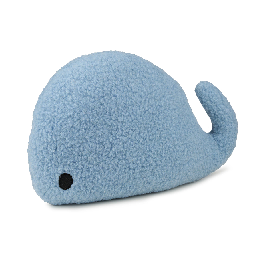 Wool pillow whale blue
