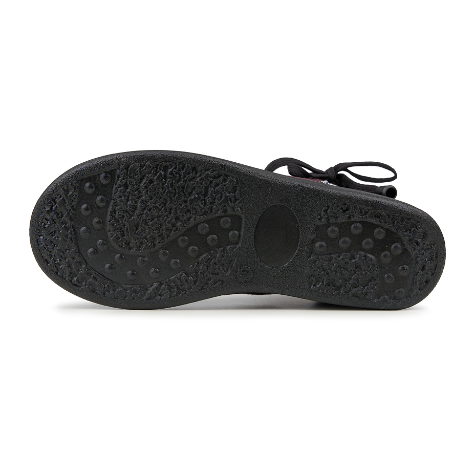 Women's slipper boots with sheep wool burgundy