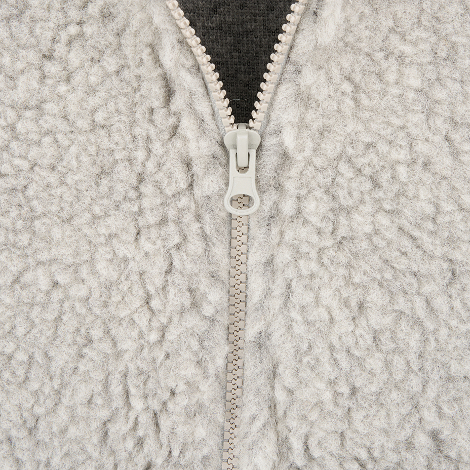 Women's wool vest with zippered hem gray