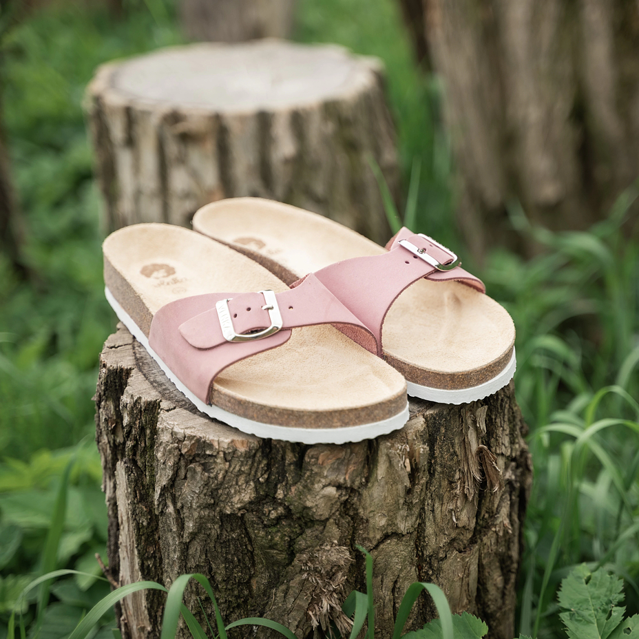 Women's Laura Orthopaedic Cork Sliders Pink