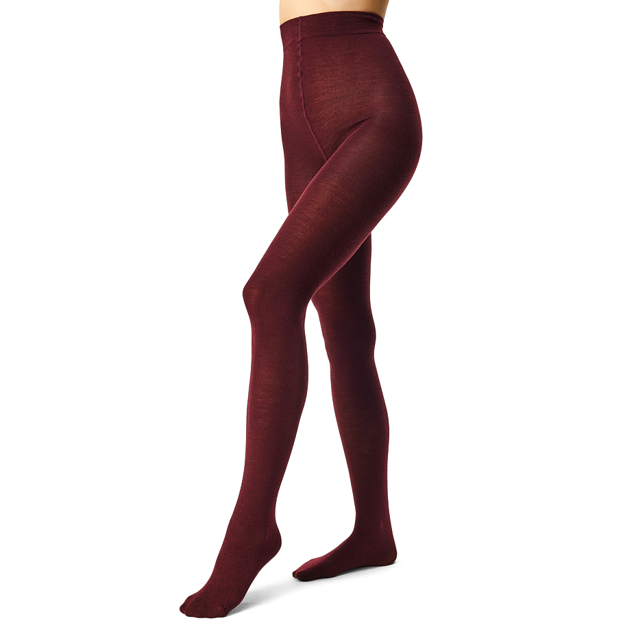 Woolen tights Merino Woolee burgundy
