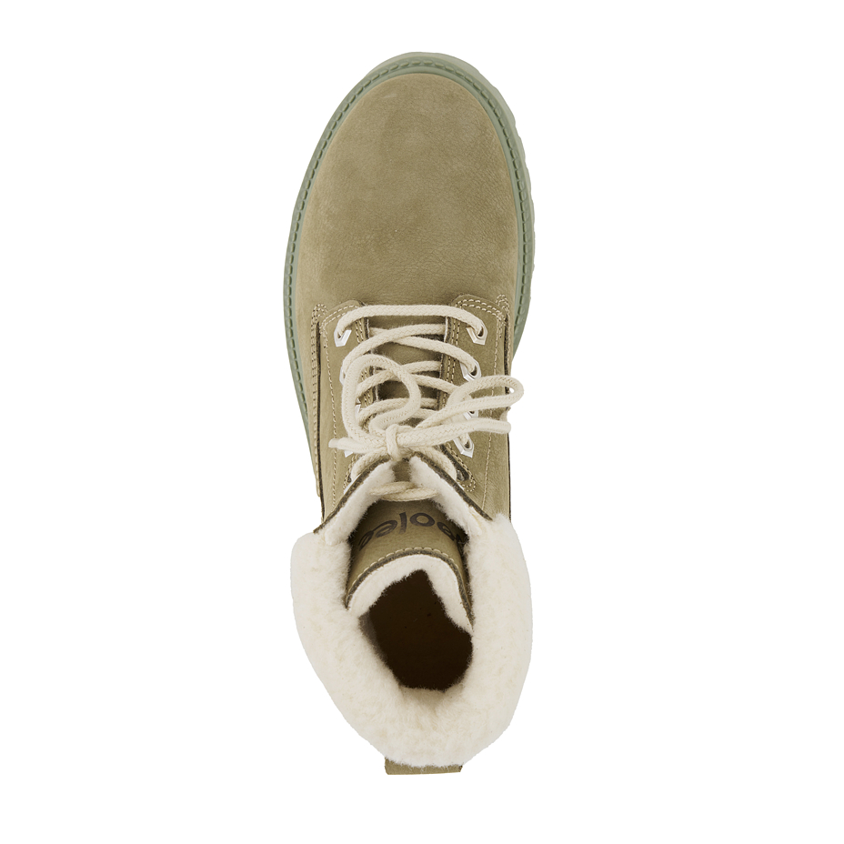 Fluffy farmer's boots Woolee Green