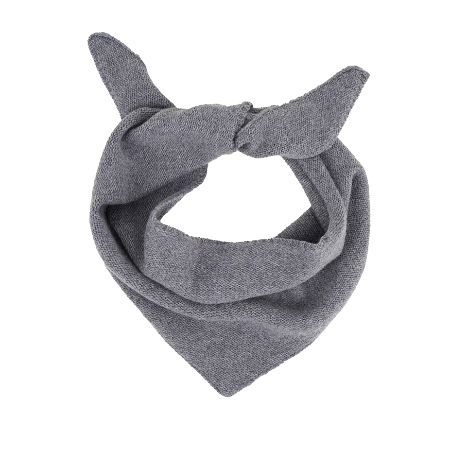 Cashmere scarf with Merino sheep wool grey