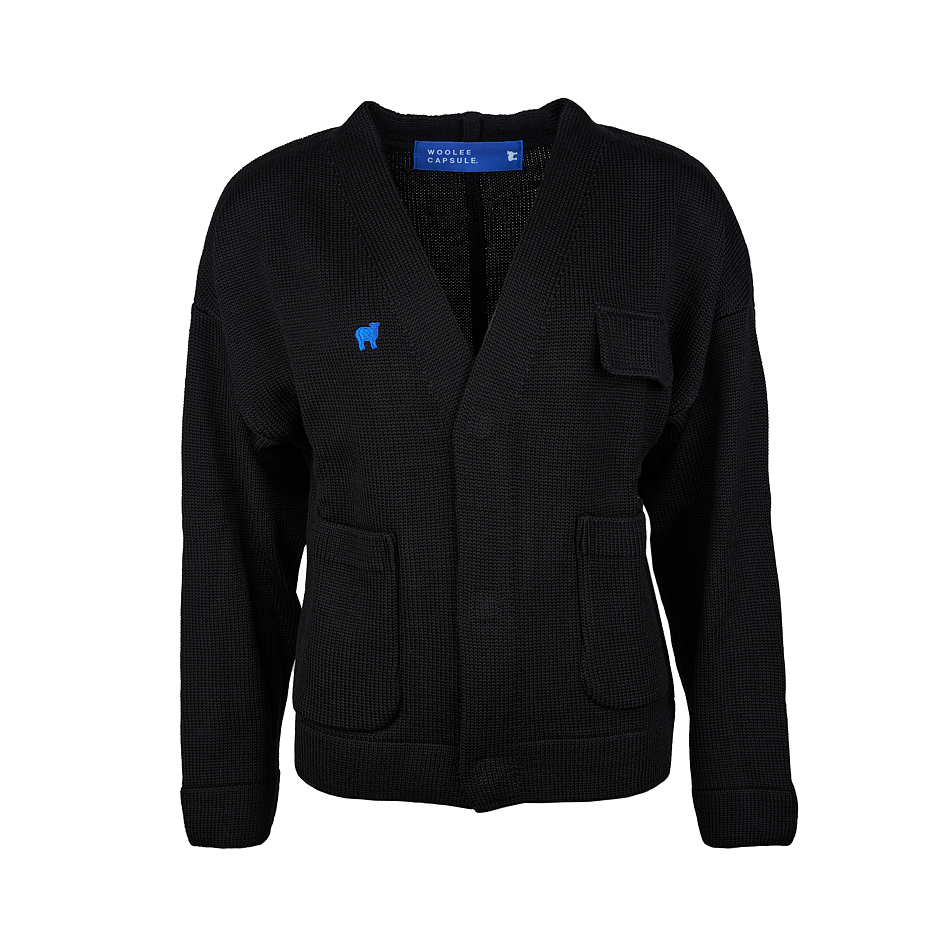 Merino Woolee Capsule wool cardigan black