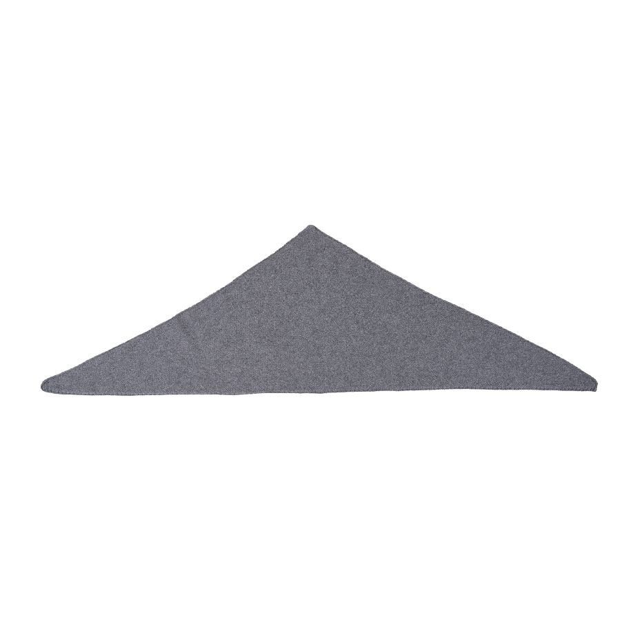 Cashmere scarf with Merino sheep wool grey