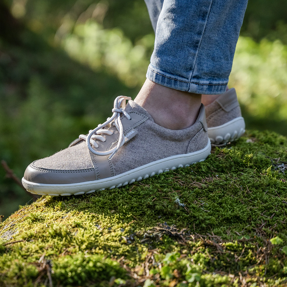 Women’s barefoot wool sneakers Teo beige