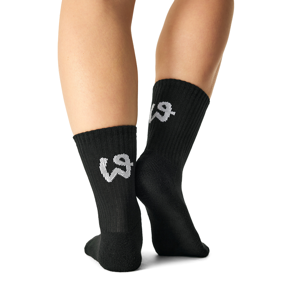 3 pairs of soft-footfall cotton socks black