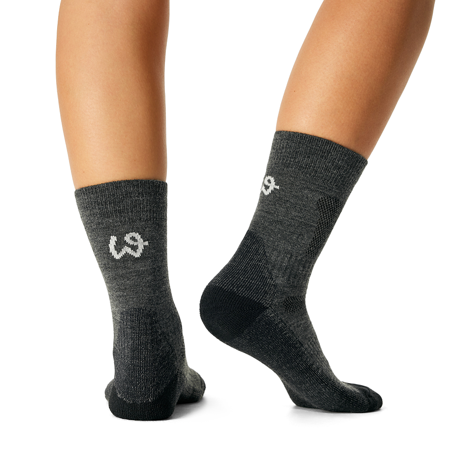 3 pairs of Merino trekking socks gray
