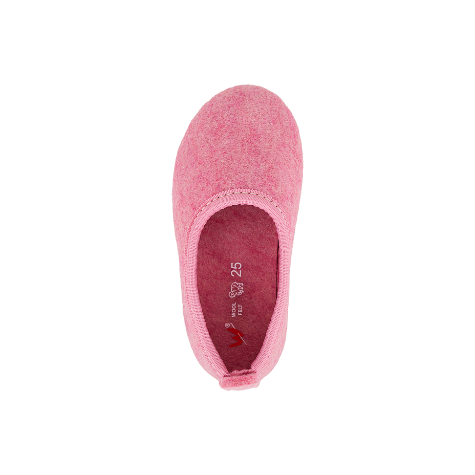 Children's wool felt slippers Mika pink