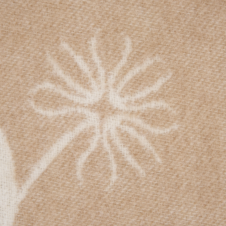 Merino wool blanket with sheep beige