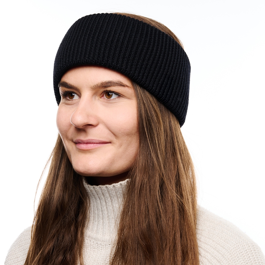 Vlnka Wool Headband C01 Black