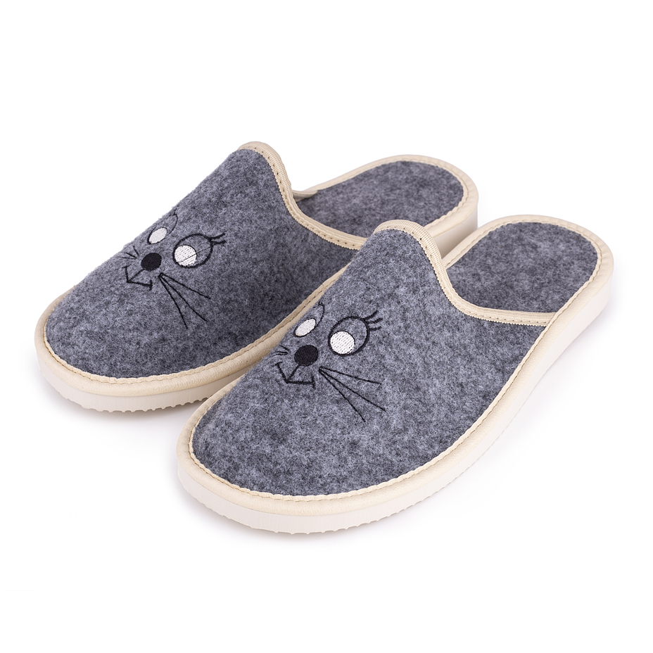 Women's Felt Slippers Mouse