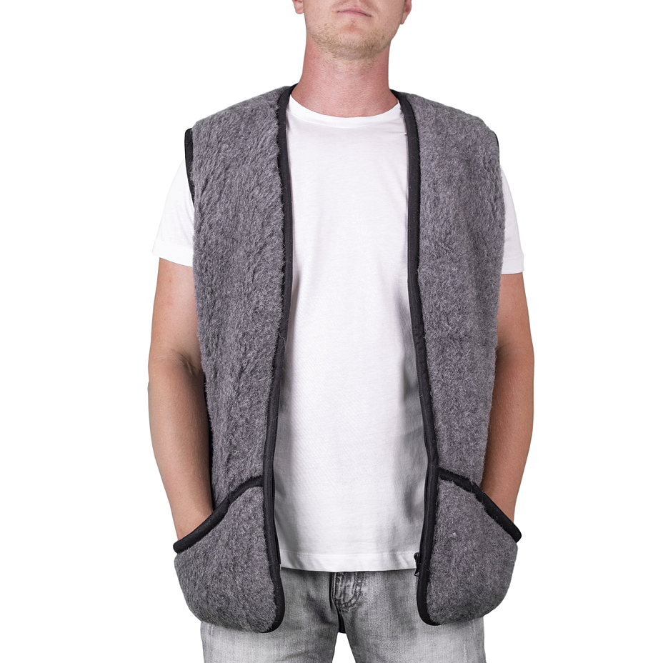 Wool Vest Dark Grey