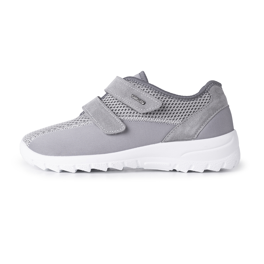 Women's breathable velcro sneakers with gel insole Gray