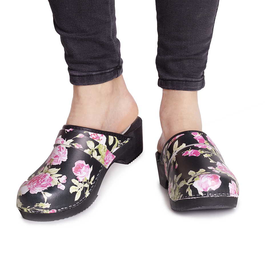 Women's Anatomic Clogs - Black Blossom