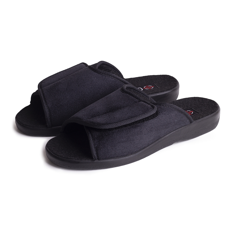 Women's Velcro Bandage Slippers Black