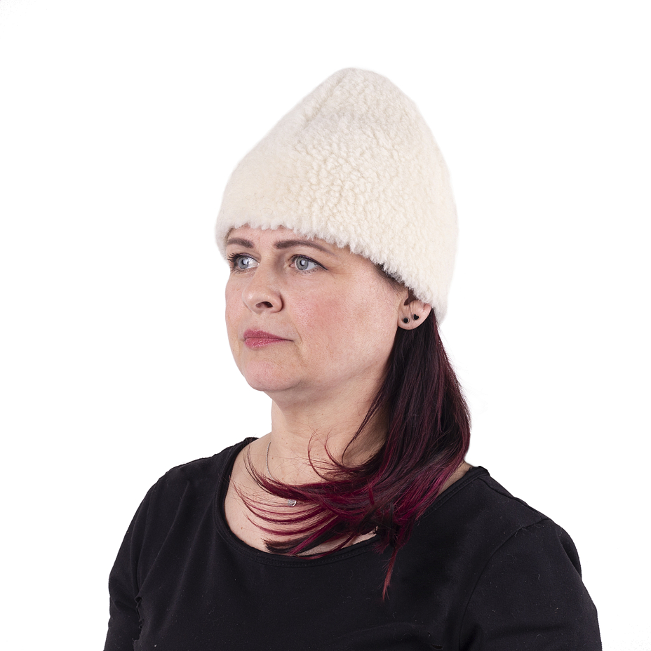 Wool Hat with Lining Natural